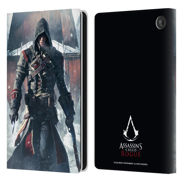 Assassin's Creed Rogue Key Art Shay Cormac Ship Leather Book Wallet Case Cover For Amazon Fire 7 2022