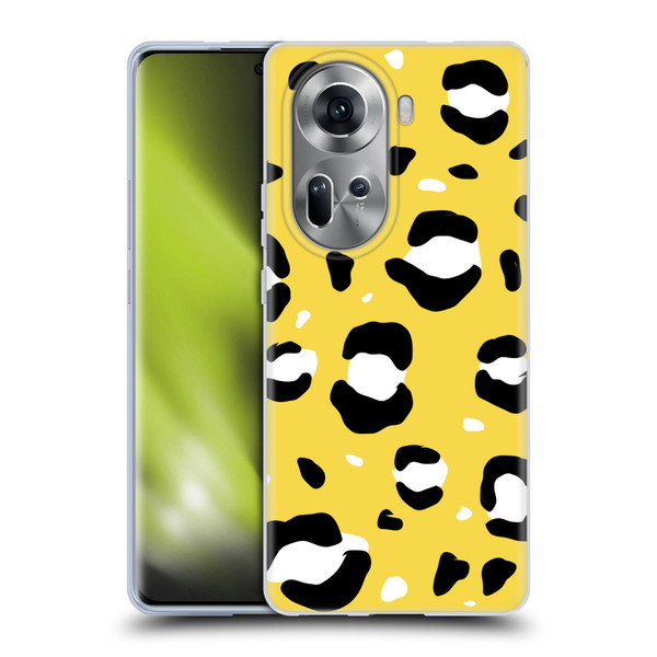 Grace Illustration Animal Prints Yellow Leopard Soft Gel Case for OPPO Reno11