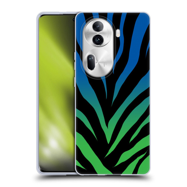 Grace Illustration Animal Prints Ombré Zebra Soft Gel Case for OPPO Reno11 Pro