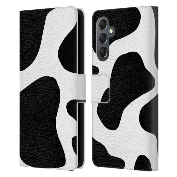 Grace Illustration Animal Prints Cow Leather Book Wallet Case Cover For Samsung Galaxy A25 5G