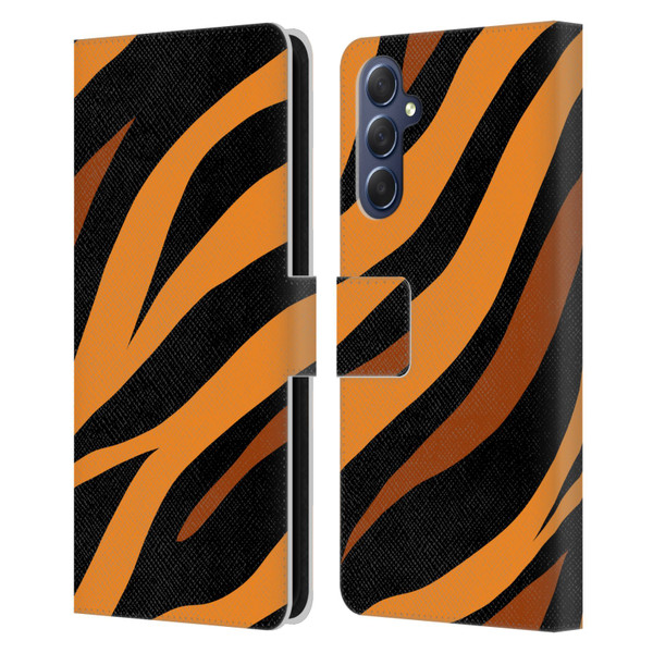 Grace Illustration Animal Prints Tiger Leather Book Wallet Case Cover For Samsung Galaxy M54 5G