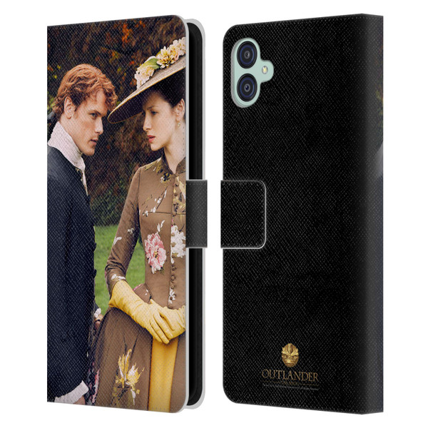 Outlander Characters Jamie And Claire Leather Book Wallet Case Cover For Samsung Galaxy M04 5G / A04e