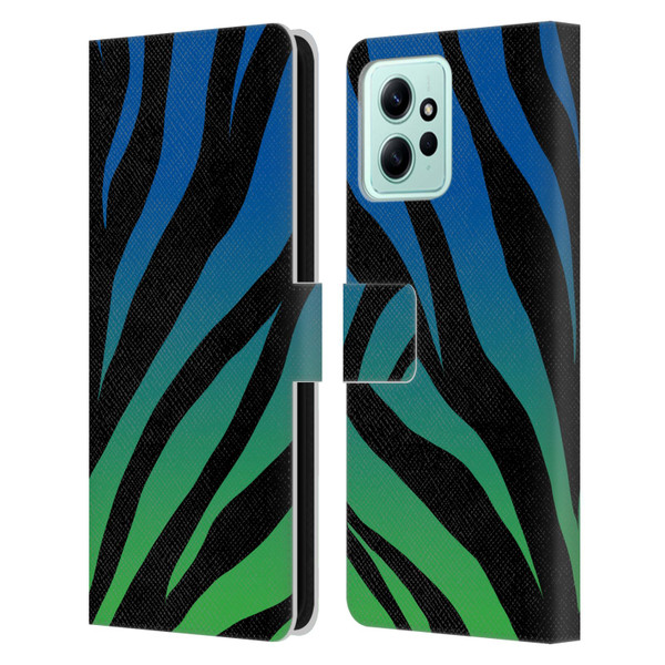 Grace Illustration Animal Prints Ombré Leopard Leather Book Wallet Case Cover For Xiaomi Redmi 12