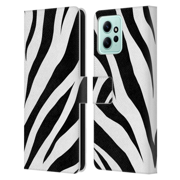 Grace Illustration Animal Prints Zebra Leather Book Wallet Case Cover For Xiaomi Redmi 12