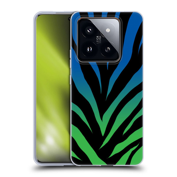 Grace Illustration Animal Prints Ombré Zebra Soft Gel Case for Xiaomi 14 Pro