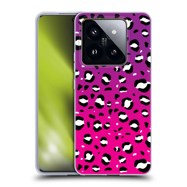 Grace Illustration Animal Prints Pink Leopard Soft Gel Case for Xiaomi 14 Pro