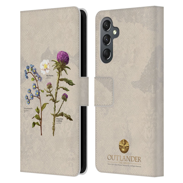 Outlander Graphics Flowers Leather Book Wallet Case Cover For Samsung Galaxy A25 5G