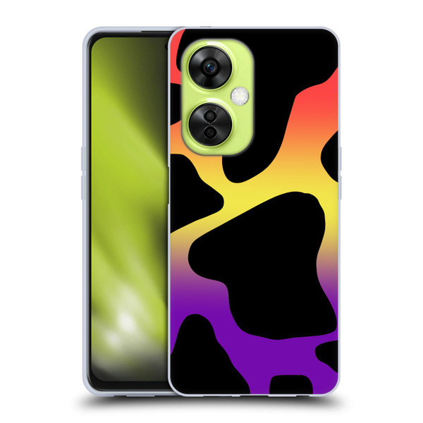 Grace Illustration Cow Prints Sunset Soft Gel Case for OnePlus Nord CE 3 Lite 5G