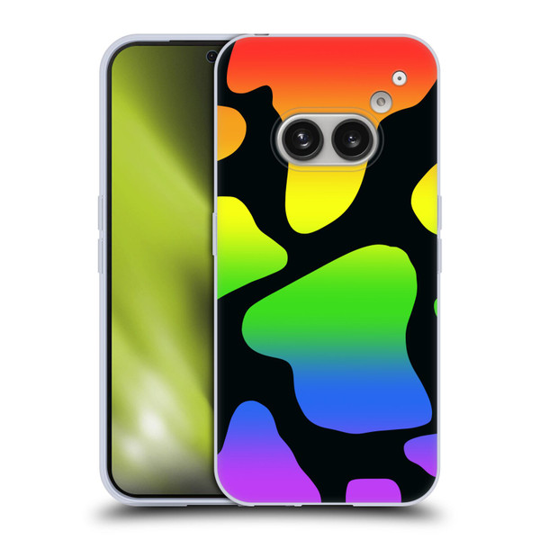 Grace Illustration Cow Prints Rainbow Soft Gel Case for Nothing Phone (2a)