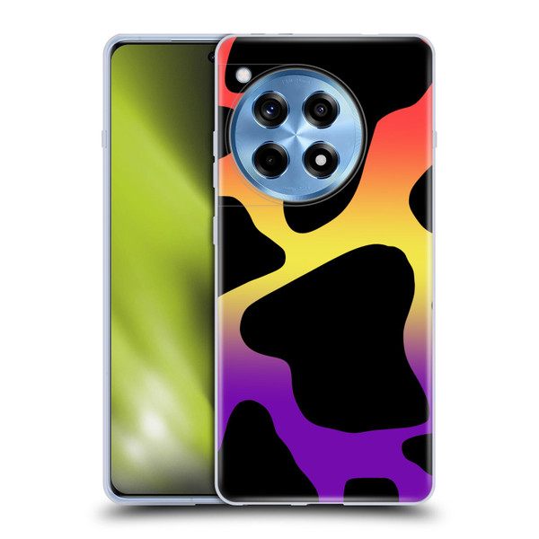 Grace Illustration Cow Prints Sunset Soft Gel Case for OnePlus 12R