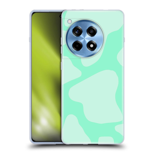 Grace Illustration Cow Prints Mint Green Soft Gel Case for OnePlus 12R