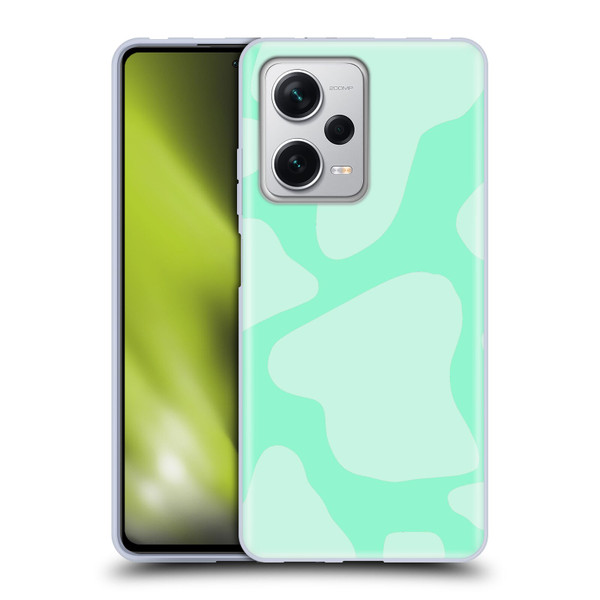 Grace Illustration Cow Prints Mint Green Soft Gel Case for Xiaomi Redmi Note 12 Pro+ 5G