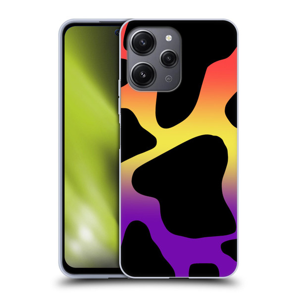 Grace Illustration Cow Prints Sunset Soft Gel Case for Xiaomi Redmi 12