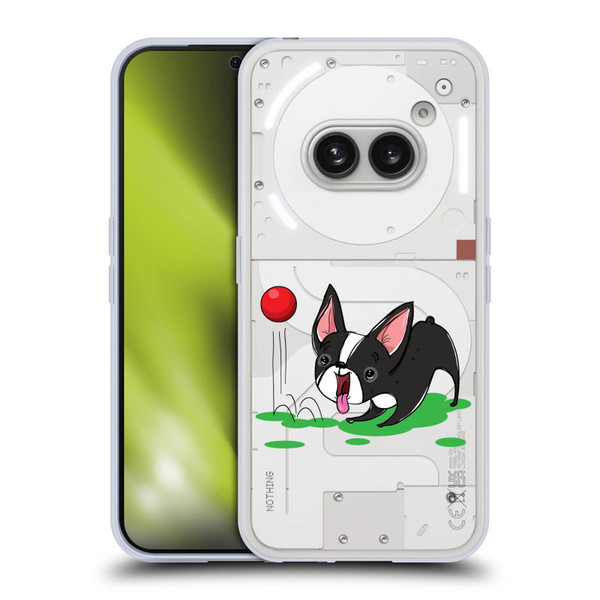 Grace Illustration Dogs Boston Terrier Soft Gel Case for Nothing Phone (2a)