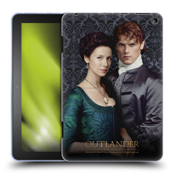 Outlander Portraits Claire & Jamie Soft Gel Case for Amazon Fire HD 8/Fire HD 8 Plus 2020