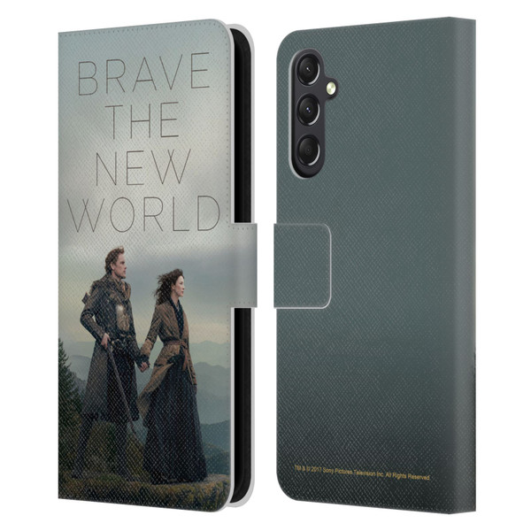 Outlander Season 4 Art Brave The New World Leather Book Wallet Case Cover For Samsung Galaxy A24 4G / M34 5G