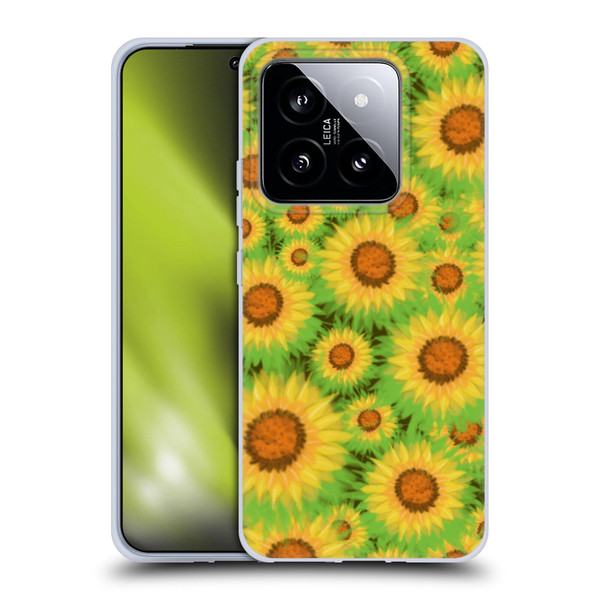 Grace Illustration Lovely Floral Sunflower Soft Gel Case for Xiaomi 14