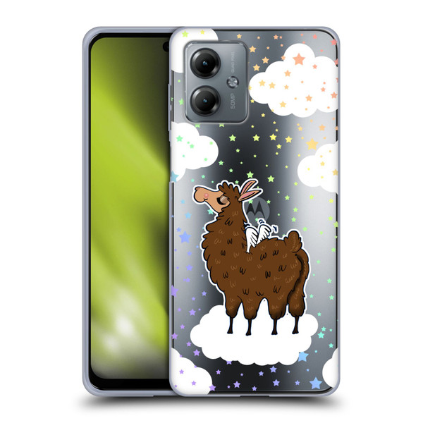 Grace Illustration Llama Pegasus Soft Gel Case for Motorola Moto G14