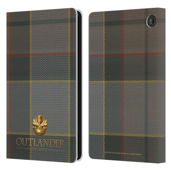 Outlander Tartans Fraser Leather Book Wallet Case Cover For Amazon Fire 7 2022