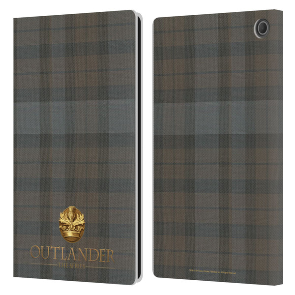 Outlander Tartans Plaid Leather Book Wallet Case Cover For Amazon Fire Max 11 2023