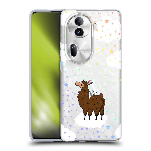 Grace Illustration Llama Pegasus Soft Gel Case for OPPO Reno11 Pro