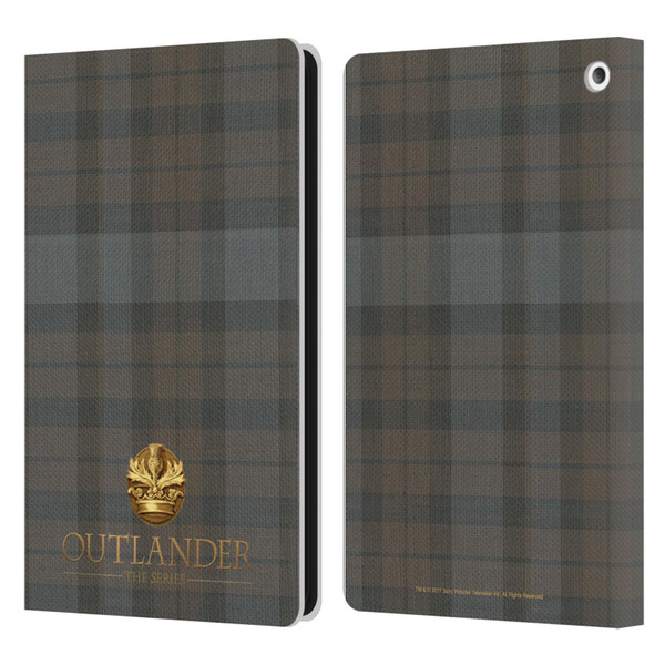 Outlander Tartans Plaid Leather Book Wallet Case Cover For Amazon Fire HD 8/Fire HD 8 Plus 2020
