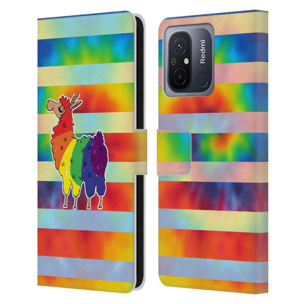 Grace Illustration Llama Pride Leather Book Wallet Case Cover For Xiaomi Redmi 12C