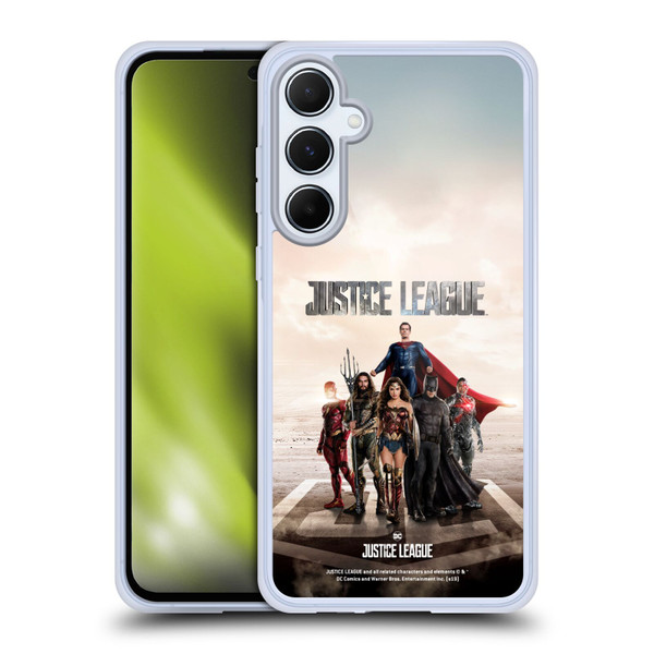 Justice League Movie Character Posters Group Soft Gel Case for Samsung Galaxy A55 5G