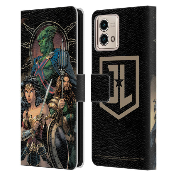 Zack Snyder's Justice League Snyder Cut Graphics Martian Manhunter Wonder Woman Leather Book Wallet Case Cover For Motorola Moto G Stylus 5G 2023