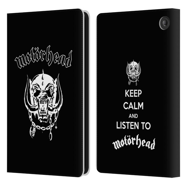 Motorhead Graphics Classic Logo Leather Book Wallet Case Cover For Amazon Fire 7 2022