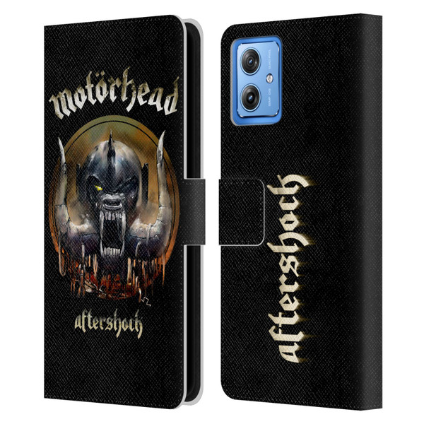 Motorhead Graphics Aftershock Leather Book Wallet Case Cover For Motorola Moto G54 5G