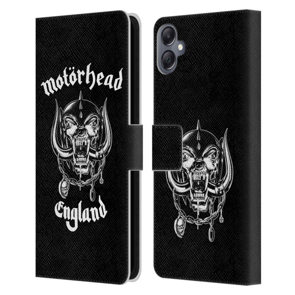 Motorhead Graphics England Leather Book Wallet Case Cover For Samsung Galaxy A05