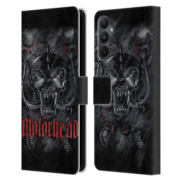 Motorhead Graphics Deathstorm Leather Book Wallet Case Cover For Samsung Galaxy A05s