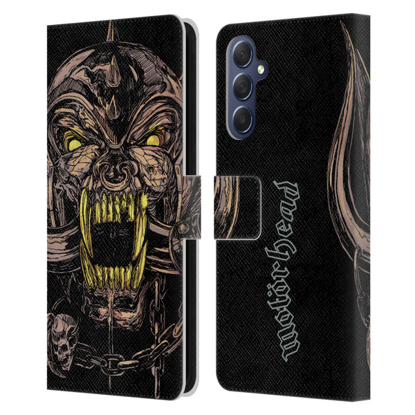 Motorhead Graphics Snaggletooth Leather Book Wallet Case Cover For Samsung Galaxy M54 5G