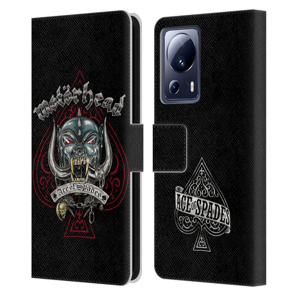 Motorhead Graphics Ace Of Spades Dog Leather Book Wallet Case Cover For Xiaomi 13 Lite 5G