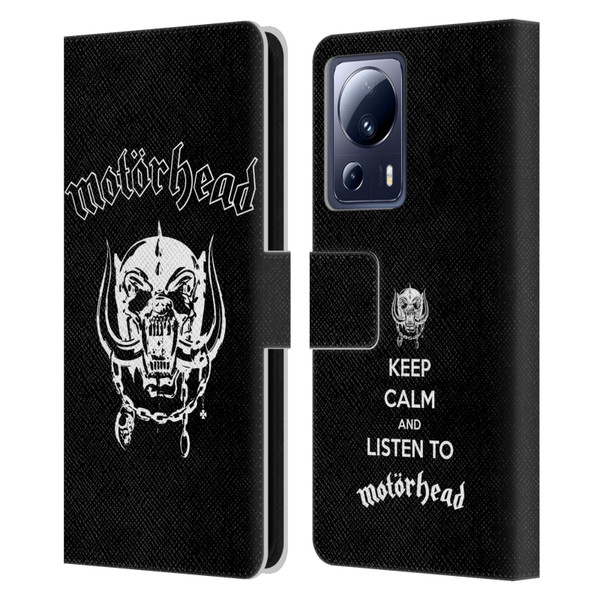 Motorhead Graphics Classic Logo Leather Book Wallet Case Cover For Xiaomi 13 Lite 5G