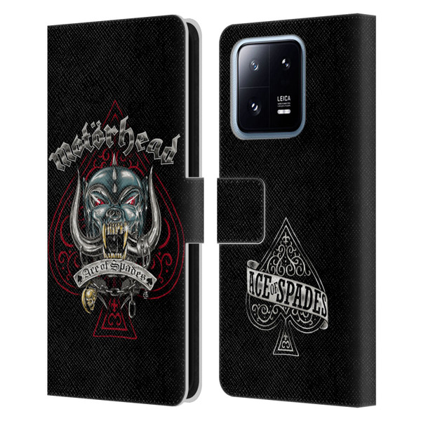 Motorhead Graphics Ace Of Spades Dog Leather Book Wallet Case Cover For Xiaomi 13 Pro 5G