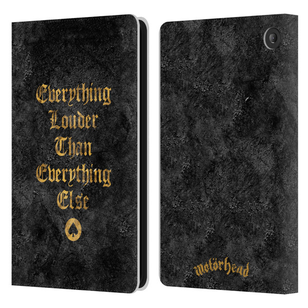 Motorhead Key Art Everything Louder Leather Book Wallet Case Cover For Amazon Fire 7 2022