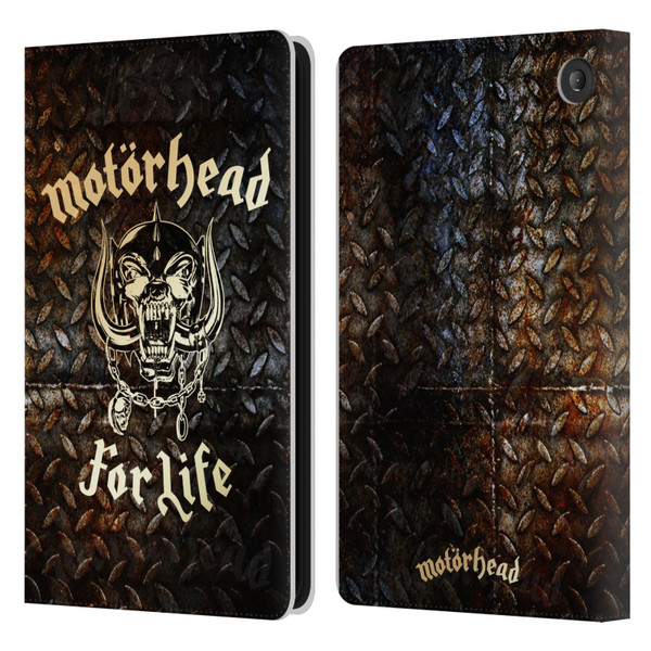 Motorhead Key Art For Life Leather Book Wallet Case Cover For Amazon Fire 7 2022