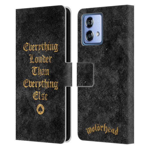 Motorhead Key Art Everything Louder Leather Book Wallet Case Cover For Motorola Moto G84 5G