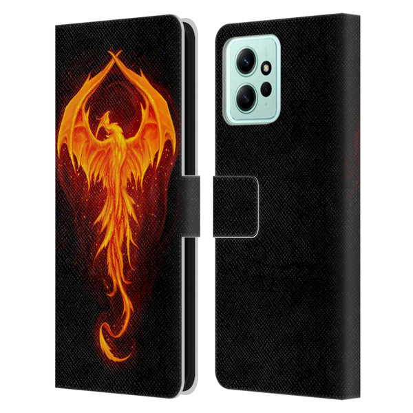 Christos Karapanos Dark Hours Dragon Phoenix Leather Book Wallet Case Cover For Xiaomi Redmi 12