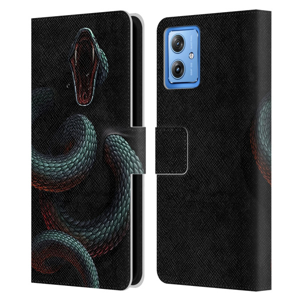 Christos Karapanos Horror 2 Serpent Within Leather Book Wallet Case Cover For Motorola Moto G54 5G