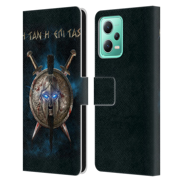 Christos Karapanos Horror 2 Spartan Leather Book Wallet Case Cover For Xiaomi Redmi Note 12 5G