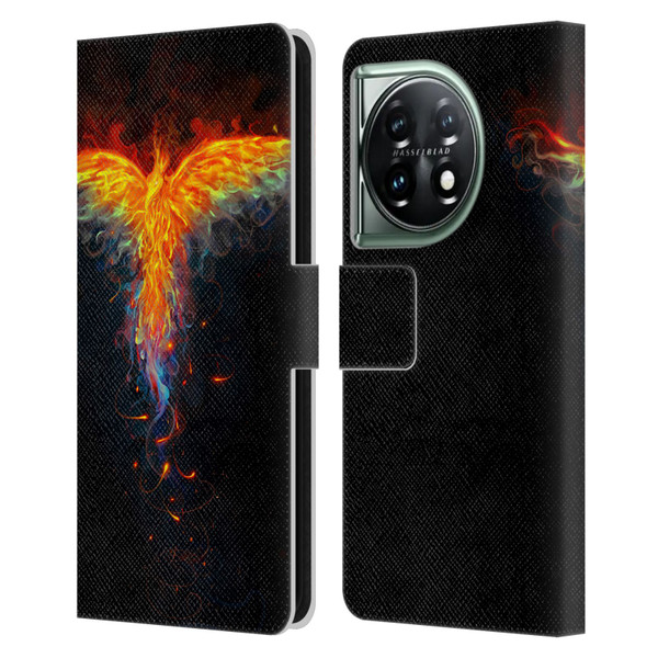 Christos Karapanos Phoenix 2 Bird 3 Leather Book Wallet Case Cover For OnePlus 11 5G