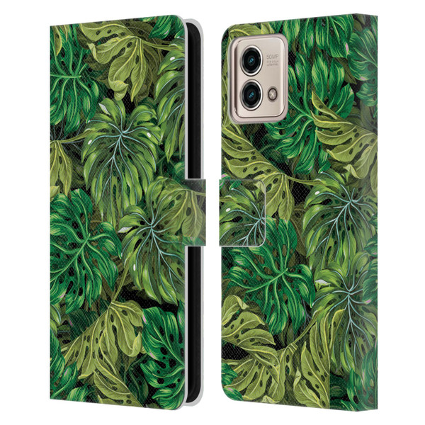 Mark Ashkenazi Banana Life Tropical Haven Leather Book Wallet Case Cover For Motorola Moto G Stylus 5G 2023