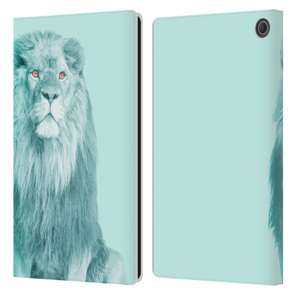 Mark Ashkenazi Pastel Potraits Lion Leather Book Wallet Case Cover For Amazon Fire Max 11 2023