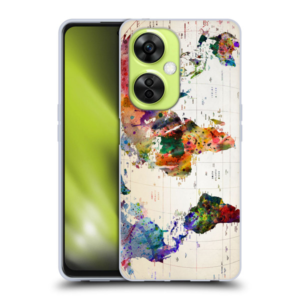Mark Ashkenazi Pop Culture Map Of The World Soft Gel Case for OnePlus Nord CE 3 Lite 5G