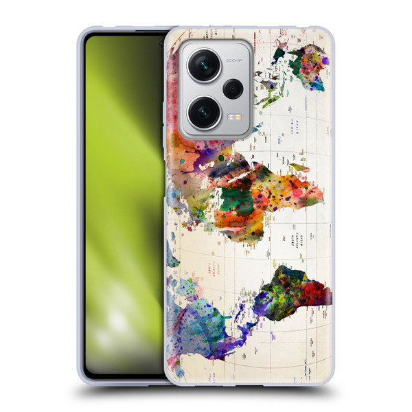 Mark Ashkenazi Pop Culture Map Of The World Soft Gel Case for Xiaomi Redmi Note 12 Pro+ 5G