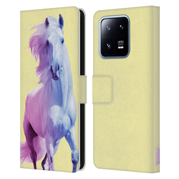 Mark Ashkenazi Pastel Potraits Yellow Horse Leather Book Wallet Case Cover For Xiaomi 13 Pro 5G
