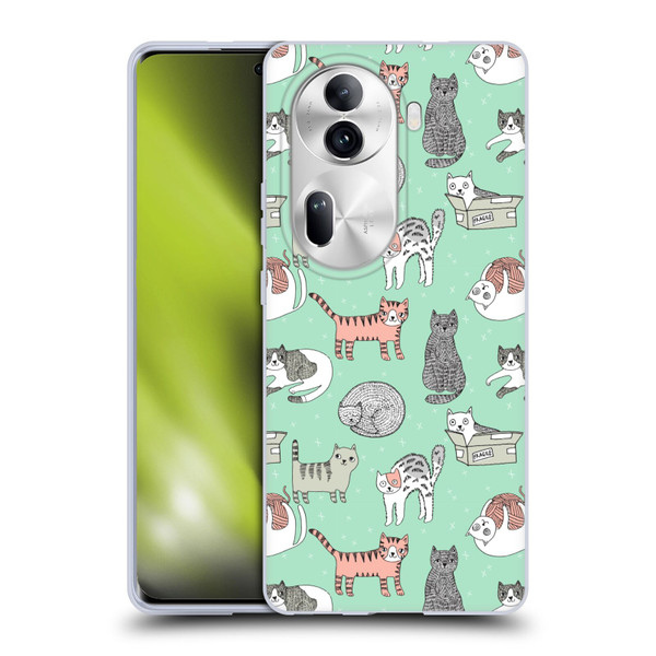 Andrea Lauren Design Animals Cats Soft Gel Case for OPPO Reno11 Pro